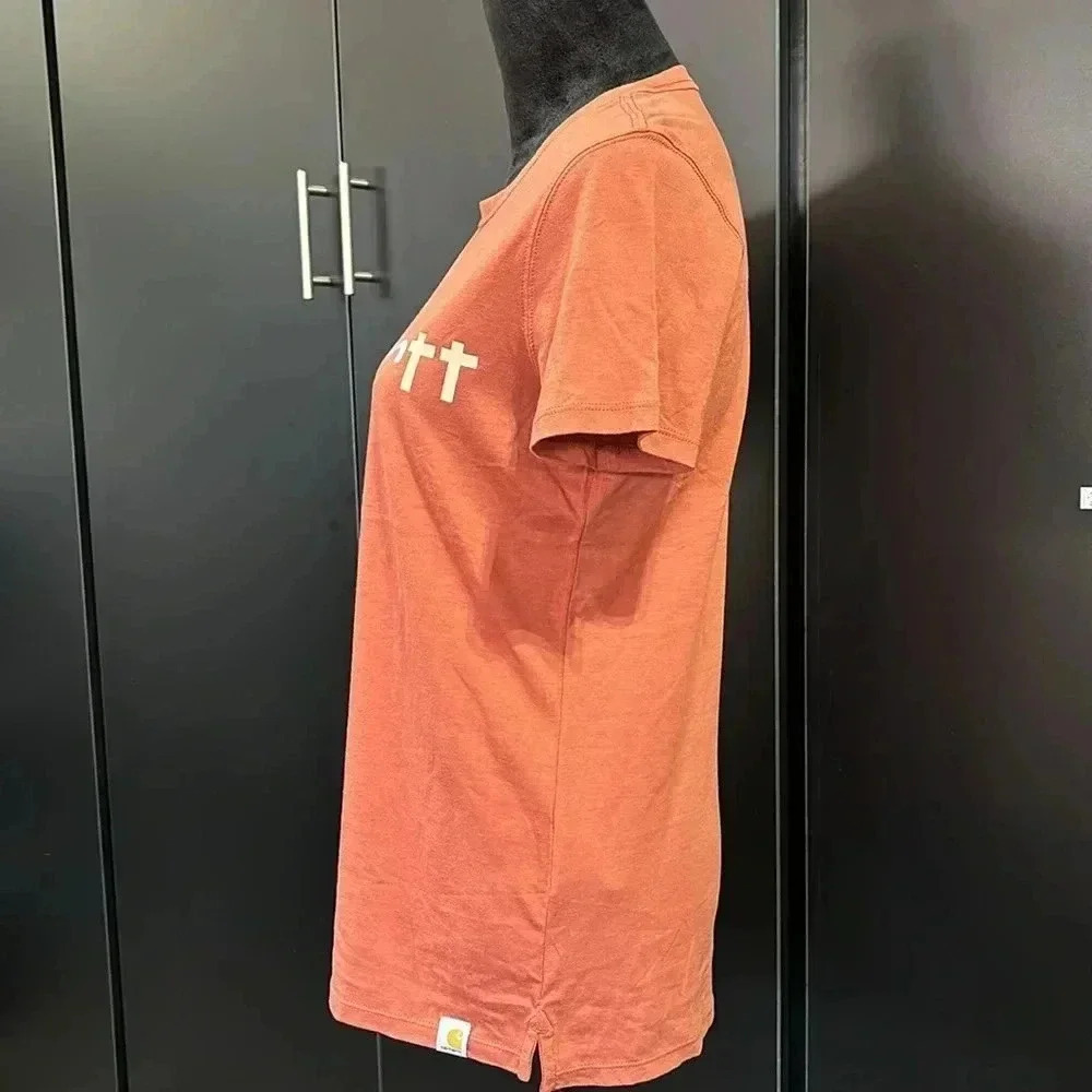 Carhartt Relaxed Fit Lightweight 
Multicolor logo graphic chest, Terracotta - Picture 3 of 9